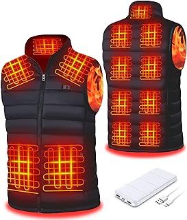 Heated Vest with Battery Pack Unisex Warming Heating Clothes with 3 Heating Levels 13 Heated Zones Electric Heated Vest