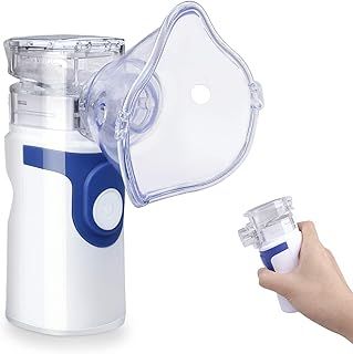 Portable Inhaler Machine Handheld Steam Vaporizer Cool Mist Travel Inhaler for Adults & Kids (Dark Blue)