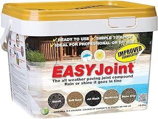 EASYJoint Premium Sweep In Fast Working Paving Grout Joining Compound For Landscaping and Patios, Works In All Weather 12.5KG Tub (Buff Sand)