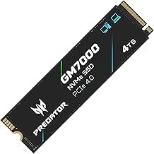 acer Predator GM7000 4TB SSD, PCIe Gen4x4 NVMe M.2 SSD with DRAM Cache, Up to 7400 MB/s, PCIe 4.0 Internal Gaming Solid State Drive for PS5 Storage Expansion