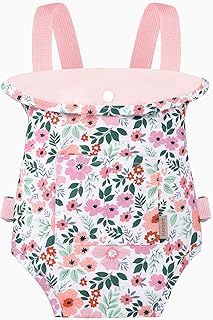GAGAKU Baby Doll Carrier for Kids, Reborn Baby Dolls Carrier with Adjustable Straps, Baby Doll Accessories - Pink (Leaf)