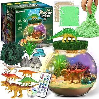 Dinosaur Gifts for Boys - Dinosaur Terrarium Kit for Kids - Birthday Gift for Boys Ages 4 5 6 7 8-12 Year Old - DIY Dinosaur Toys for Boys - Educational Science Craft Kits for Kids