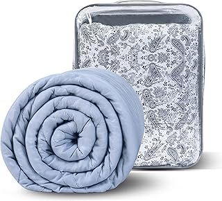 Winthome Weighted Blanket for Adult & Removable Cover, Heavy Blanket Designed for Insomnia, Anxiety and Stress Relief with Premium Glass Beads (Paisley, 130x180cm 5kg)