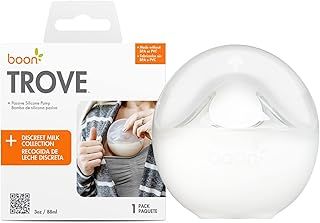 Boon Trove Silicone Manual Breast Pump — 1 Count — Hands Free Passive Breast Pump for Nursing Newborns and Breastfeeding Essentials