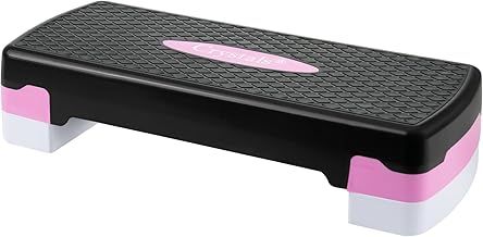 Denny Shop 2 Level Adjustable Aerobic Fitness Yoga Step With Gym Exercise Training Guide Chart in 4 Colors