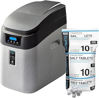 Monarch Water Ultimate Midi HE WRAS-Approved Water Softener Includes 10kg Tablet Salt and 22mm Pressurised Unvented Hoses, Suitable for 1-6 People