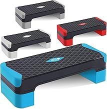 FK Sports Steppers for Exercise & Workout - 2 to 5 (10, 15, 20, 25 & 30 CM) Levels of Adjustable Height Aerobic Step - Exercise Step for Home & Gym, Mini Stepper for Yoga, Indoor & Outdoor Training