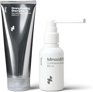 Sons Minoxidil 5% & Sons Hair Growth Shampoo - Cutaneous Solution & DHT Blocking Head Wash for Treatment of Men's Hair Loss & Thinning - Formula Boosts Thick & Strong Regrowth - 1 Month Supply