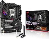 ASUS ROG Strix B650E-E Gaming WiFi AMD Ryzen AM5 ATX motherboard, 16 + 2 power stages, DDR5, four M.2 slots, PCIe 5.0, WiFi 6E, 2.5G LAN, USB 3.2 Gen 2x2 Type-C rear I/O port, and Aura Sync RGB