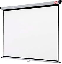 Nobo Wall & Ceiling Mount Projection Screen, Portable Lightweight Hanging Matte White Projector Surface, Wide Screen, Adjustable Height, Manual Pull Down, 1750 x 1325mm, 1902392