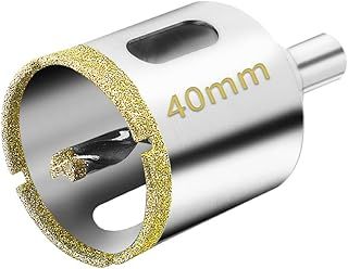 Diamond Hole Saw with Pilot Center Drill Bit 40mm Diamond Core Hole Cutter for Tile, Porcelain, Glass, Marble, Ceramic