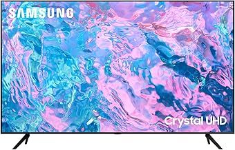 Samsung 75 Inch CU7100 UHD HDR Smart TV (2023) - 4K Crystal Processor, Adaptive Sound Audio, PurColour, Built In Gaming TV Hub, Smart TV Streaming & Video Call Apps And Image Contrast Enhancer
