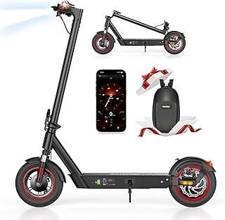 iScooter i10Plus Electric Scooter Adults, Fast Electric Scooters with APP Control, 50KM Max Range & 4 Speed Levels, Dual Suspensions, 3 Braking Systems and Turn Signals