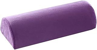 YANGHX Memory Foam Bolster Pillow for Neck Back Lumbar Spine Knee Pain Relief Pillow Support Half-Moon (Purple)