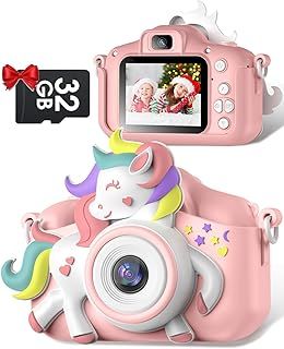 Gofunly Kids Camera, 1080P HD 2.0" Digital Camera for Kids with 32GB Card, Selfie Toy, Birthday Gift for Girls Ages 3-12