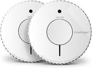 FireAngel Optical Smoke Alarm 2-Pack - FA6620 10-Year Battery Smoke Alarms for Home with Test/Silence Button - Replacement for FireAngel ST-622/ST-620 - Early Smoke Detector Fire Alarm - White