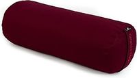 Yoga Studio Yoga Bolster Cushion | EU Organic Buckwheat Hulls Filling | (GOTS Certified) | Removable Washable Organic Cotton Outer Cover | Great for Yoga, Meditation
