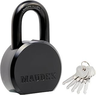 PML65 Heavy Duty Padlock - High Security with Boron Alloy Shackle, Weatherproof Design, 5 Brass Keys. for Sheds, Gates, Containers & Outdoor Storage