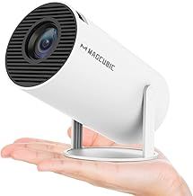 Portable 4K Projector with WiFi6, BT 5.0, Android OS 11.0, YouTube Pre-Install, All-Round Design, 130 Inch, 360° Flip