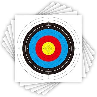 20 Sheets Bullseye Archery Target,Standard Archery Shooting Targets Paper 10 Rings Targets Face Accessories for Hunting Shooting Training Practice(21.5cm/43cm/60cm/83cm)