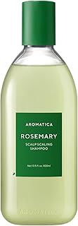 AROMATICA Rosemary Scalp Scaling Shampoo - 13.53 oz/400 ml, Vegan Hair Growth Shampoo for Thinning Hair Loss in Women, Free from Sulfate, Silicone, and Paraben