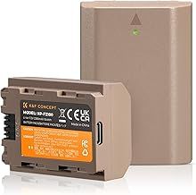 K&F Concept 2 Pack NP-FZ100 Battery 2280mAh USB C A7iii Batteries Compatible with Sony A7iv, A6700, A7C, A7Cii, A9 A7IV A7RIII A7RIV A6600 ZV-E1 FX3 FX30 Cameras