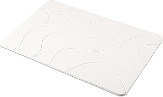 Diatomite Stone Bath Mat - Non-Slip Quick Drying Mat for Bathroom - Easy to Clean White