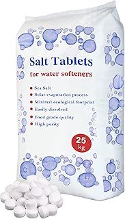HSD 25 Kg Salt Tablets Water Softener Food Grade Compatible to All Water Softner Machines Food Grade 100% Genuine British Salt Tablet Of Premium Quality Best For Laundry Kitchen Dish Washing (1)