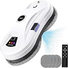 AHWOiHS Automatic Electric Window Cleaning Robot with Water Spray and Remote Control - 5600pa Powerful Suction for Interior Glass