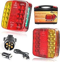 Yuanjoy Wireless Trailer Tail Lights with Magnetic - Rechargeable, Multifunction 12V LED Truck Rear Light with Reflector, E-mark Approved, Waterproof