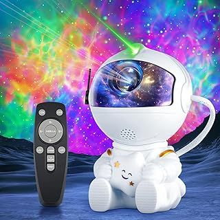 BULLA Astronaut Galaxy Night Light, Spaceman 360° Star Projector with Timer & Remote Control, Gifts for Kids & Adults