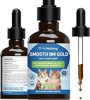 Smooth BM Gold for Cats - Supports Healthy Bowel Movements, Normal Consistency, Gastrointestinal Health, Triphala - Veterinarian-Formulated Herbal Supplement 2 oz (59 ml)