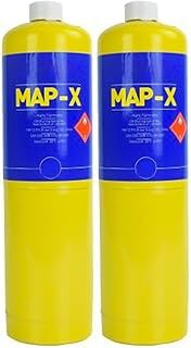Mapp Pro Propane Gas Canister Cartridge Disposable Cylinder Bottle for Blow Torch Tools Plumbing Canisters for Plumbers Soldering Torch Mechanics Burns 20% Hotter Than Propane (Pack of 2)