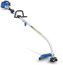 Hyundai 26cc Petrol Grass Trimmer, Split Shaft 38cm Cutting Width Powerful Garden Strimmer With Bump-feed Head, 2-stroke Engine, 3 Year Warranty Blue