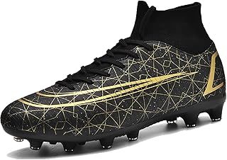 VTASQ Football Boots Men's Breathable Turf High Top Spikes Soccer Shoes Outdoor Cleats Professional Athletics Sneakers Teens Wear-Resistence Soccer Shoes Unisex