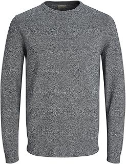 JACK & JONES Mens Basic Knit Crew Neck Slim Fit Cotton Comfort Sweater