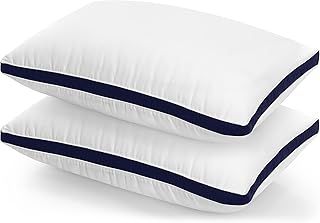 Utopia Bedding Pillows 2 Pack Queen Size, (Navy) Hotel Quality Pillows, Brushed Fabric, Bed Pillow for Back, Stomach or Side Sleepers - 18 x 26 inch / 45 x 66 cm