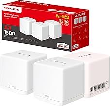 MERCUSYS Halo H60X(3-pack) AX1500Mbps Mesh WiFi 6 System, Gigabit Ports, TP-Link WiFi Mesh System, WiFi Router, WiFi Extender Booster, 6,000ft²(550 m²), Seamless Roaming, Beamforming, Easy Setup