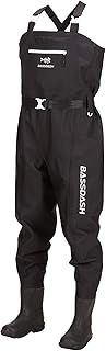 Bassdash 3D Boot Foot Game Wader Ultra High Strength Black Plaid Nylon PVC Fishing Hunting Chest Waders for Men