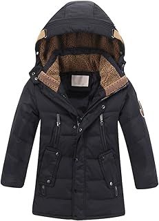 Vogstyle Boy's Children's Mid Long Down Hooded Jacket Winter Kids Warm Outwear Parka Coats