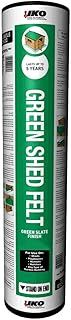 IKO Shed Felt | Shed Roofing Felt | 3 Colours | 8m & 10m Lengths | 10m Standard Grade Green