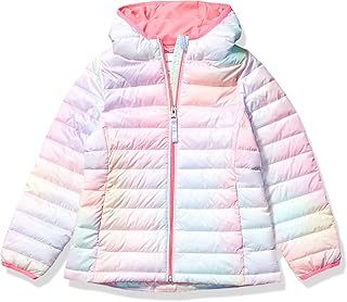 Amazon Essentials Girls and Toddlers' Lightweight Water-Resistant Packable Hooded Puffer Jacket