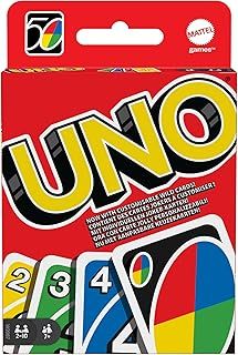 Mattel Games UNO, Classic Card Game for Kids and Adults for Family Game Night, Use as a Travel Game or Engaging Gift for Kids, 2 to 10 Players, Ages 7 and Up, W2087