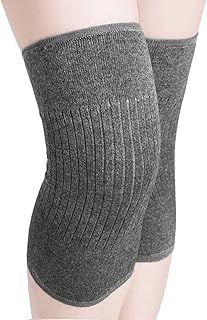 Cashmere Knee Warmer Stretchy Knit Arthritic Knee Sleeve Cosy Night Sleep Knee Wrap Pad Brace Support Band-Knee Pain Relief Warming Knee Braces-Best for Cold Knee,Knee Problems, Elders Gift