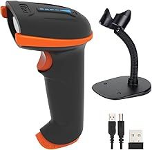 Tera 1D 2D QR Wireless Barcode Scanner 2.4GHz wireless & USB 2.0 Wired 1D 2D QR Bar Code Scanner Cordless CMOS Image Barcode Reader for Mobile Payment Computer Screen Reader with Stand, D5100-Z