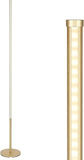 EDISHINE LED Floor Lamp, 57.5" Stepless Dimmable Minimalist Standing Lamp, Corner Lamp for Living Room, Bedroom, Office, 1100Lm 3000K Warm White Light, Golden