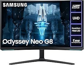Samsung Odyssey Neo Quantum Mini LED G85NB LS32BG850NPXXU 32" Curved 4K Ultra HD Gaming Monitor Matte Screen - 240Hz, 1ms, 3840x2160, HDR2000, HDMI 2.1, 1000R, Freesync Premium Pro, Height Adjust