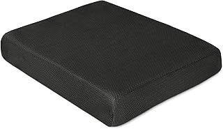 Milliard Memory Foam Seat Cushion - Ergonomic Cushion for Office Chair, Car, Armchair, Wheelchair - Orthopedic Ergonomic Car Cushion Anti Pressure Sores Buttocks (Black)