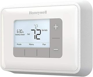 Honeywell Home Programmable Thermostat, 5-2 Schedule, White, Pack of 1