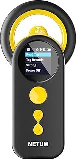 NETUM Bluetooth Pet Microchip Reader, 3-in-1 Wireless Animal Universal Microchip Tag Reader Scanner with 1.44" TFT Screen, 1200mAh Rechargeable Battery, Stores Up to 20000 Records (DJ-130)